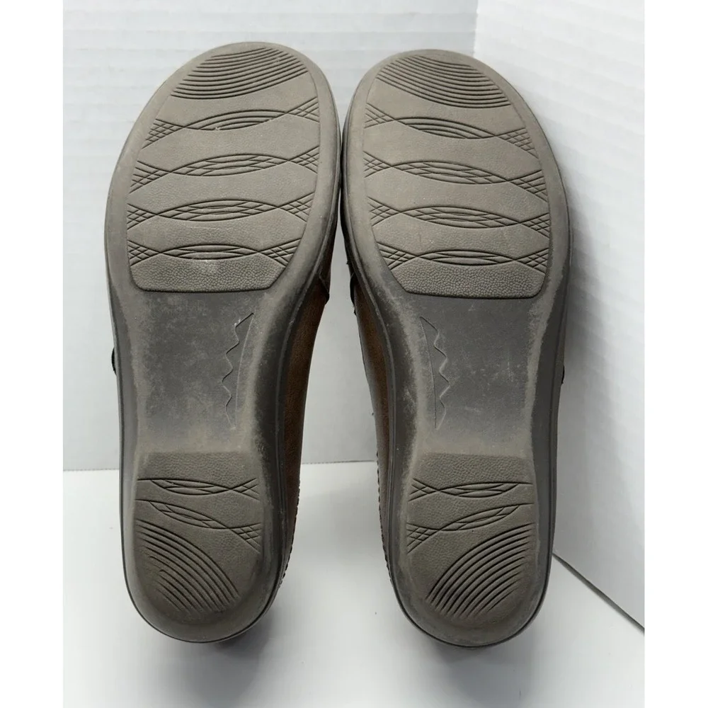 Earth Spirit Beni Loafers Womens Size 8 Brown Gelron Cushion Wedge Slip On Shoes